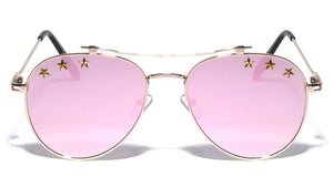 Star Studded Aviators Fashion Wholesale Sunglasses