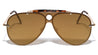 Top Bar Rimless Solid One Piece Lens Aviators Wholesale Sunglasses