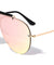 Top Bar Rimless Solid One Piece Lens Aviators Wholesale Sunglasses