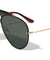 Top Bar Rimless Solid One Piece Lens Aviators Wholesale Sunglasses