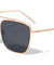 Squared Aviators Curved Brow Bar Fashion Wholesale Sunglasses