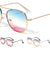 Triple Oceanic Color Tapered Aviators Wholesale Sunglasses
