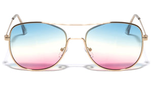 Triple Oceanic Color Tapered Aviators Wholesale Sunglasses