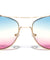 Triple Oceanic Color Tapered Aviators Wholesale Sunglasses