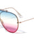 Triple Oceanic Color Solid One Piece Lens Top Bar Aviators Wholesale Sunglasses
