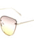 Rimless Triple Oceanic Color Cat Eye Bulk Sunglasses