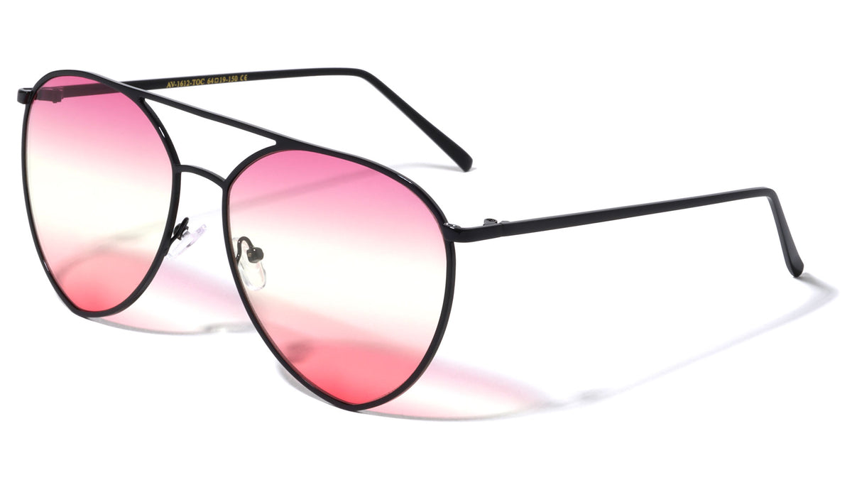 Triple Oceanic Color Diamond Aviators Bulk Sunglasses