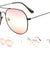 Triple Oceanic Color Lens Curved Brow Aviators Wholesale Sunglasses