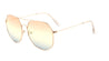 Triple Oceanic Color Lens Curved Brow Aviators Wholesale Sunglasses
