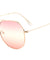 Triple Oceanic Color Lens Curved Brow Aviators Wholesale Sunglasses