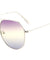 Triple Oceanic Color Lens Curved Brow Aviators Wholesale Sunglasses