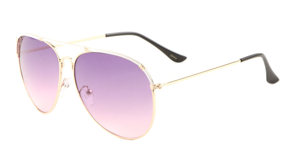 Oceanic Color Lens Aviators Sunglasses Wholesale