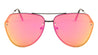 Rimless Angled Corner Color Mirror Aviators Bulk Sunglasses