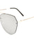 Rimless Angled Corner Color Mirror Aviators Bulk Sunglasses