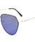 Rimless Angled Corner Color Mirror Aviators Bulk Sunglasses