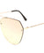 Rimless Angled Corner Color Mirror Aviators Bulk Sunglasses