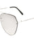 Rimless Angled Corner Color Mirror Aviators Bulk Sunglasses