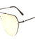 Rimless Angled Corner Color Mirror Aviators Bulk Sunglasses