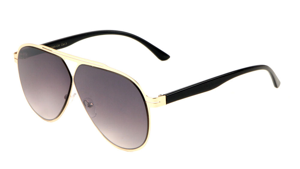 Aviators Color Mirror Triangular Cutout Sunglasses Wholesale