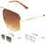 Squared Fashion Aviators Sunglasses Wholesale