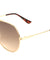 Rounded Grooved Frame Aviators Sunglasses Wholesale