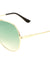 Rounded Grooved Frame Aviators Sunglasses Wholesale