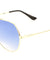 Rounded Grooved Frame Aviators Sunglasses Wholesale