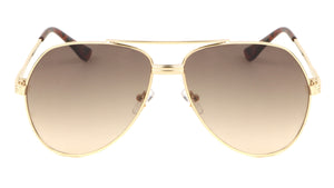 Rounded Grooved Frame Aviators Sunglasses Wholesale