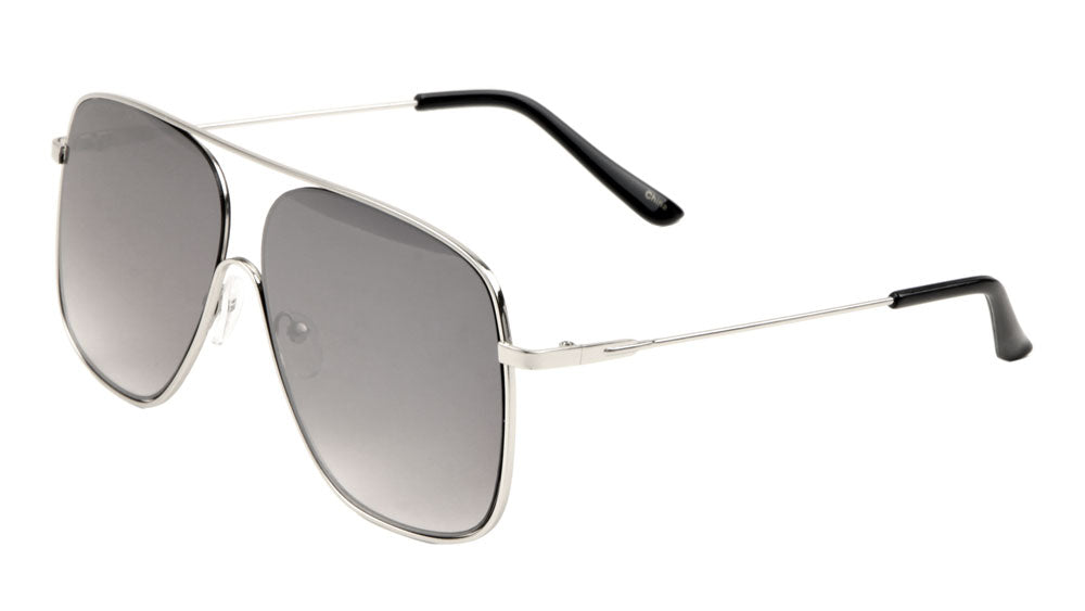 Flat Top Squared Aviators Wholesale Sunglasses