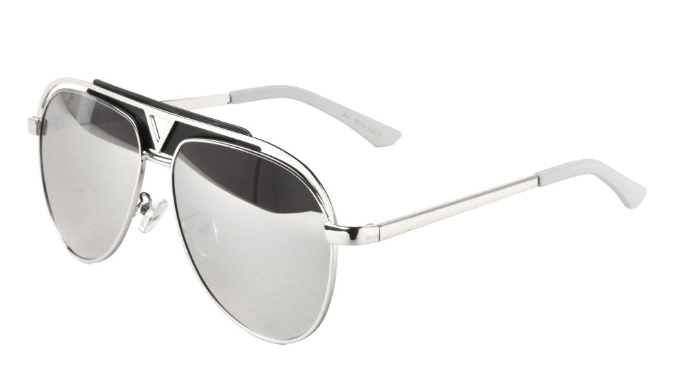 Deco Plate Top Bar Aviators Wholesale Sunglasses