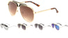 Deco Plate Top Bar Aviators Wholesale Sunglasses