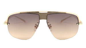 Thick Plate Semi-Rimless Aviators Sunglasses Wholesale