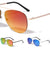 Cross Bridge Color Mirrored Aviators Wholesale Sunglasses