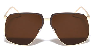 Accented Color Brow Butterfly Aviators Wholesale Sunglasses