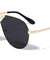 Frontal Grille Flat Lens Aviators Wholesale Sunglasses