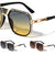 Squared Deco Fashion Aviators Wholesale Sunglasses