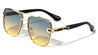 Squared Aviators Deco Fashion Wholesale Sunglasses
