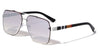 Diamond Edge Cut Lens Color Bars Temple Squared Aviators Wholesale Sunglasses