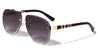 Diamond Edge Cut Lens Color Bars Temple Tear Aviators Wholesale Sunglasses