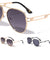 Engraved Frame Metal Temple Cut Out Aviators Wholesale Sunglasses