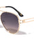 Engraved Frame Metal Temple Cut Out Aviators Wholesale Sunglasses