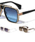 Double Metal Plastic Frame Modern Square Aviators Wholesale Sunglasses