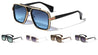 Double Metal Plastic Frame Modern Square Aviators Wholesale Sunglasses