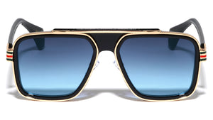 Double Metal Plastic Frame Modern Square Aviators Wholesale Sunglasses