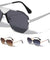 Frontal Grille Geometric Aviators Wholesale Sunglasses