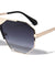 Frontal Grille Geometric Aviators Wholesale Sunglasses