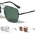 Flat Lens Squared Aviators Wholesale Sunglasses