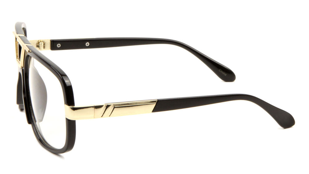 Fashion Aviator Eye Wear with Clear Lens Wholesale