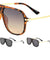 Grooved Temple Aviators Sunglasses Wholesale