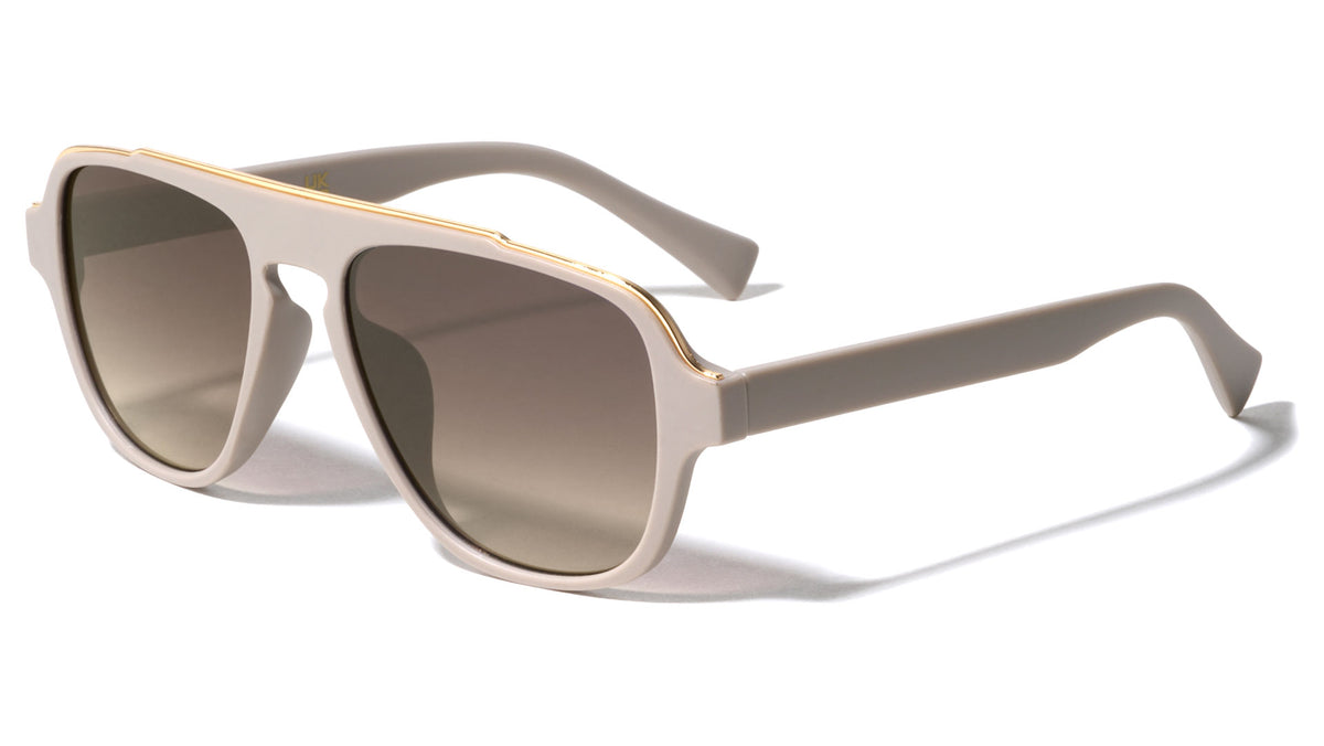 Metal Top Bar Square Modern Aviators Wholesale Sunglasses
